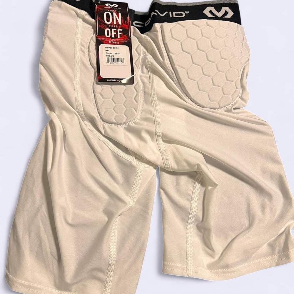 McDavid White Padded Compression Shorts